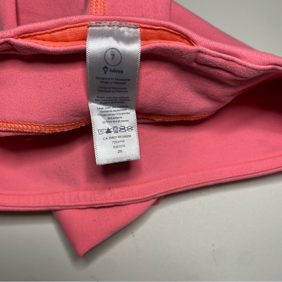 Ivivva leggings, coral colored. Size 7. - Picture 3 of 4